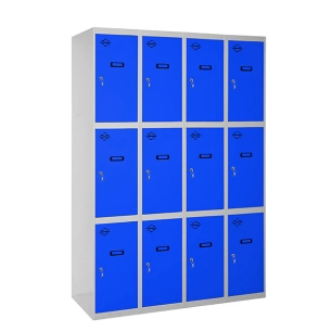 Casier-Armoire SIMONLOCKER DESM. 3 PORTES 4/12 400 (1600) GR/BL GRIS/BLEU 1800x1600x500 - SIMONRACK