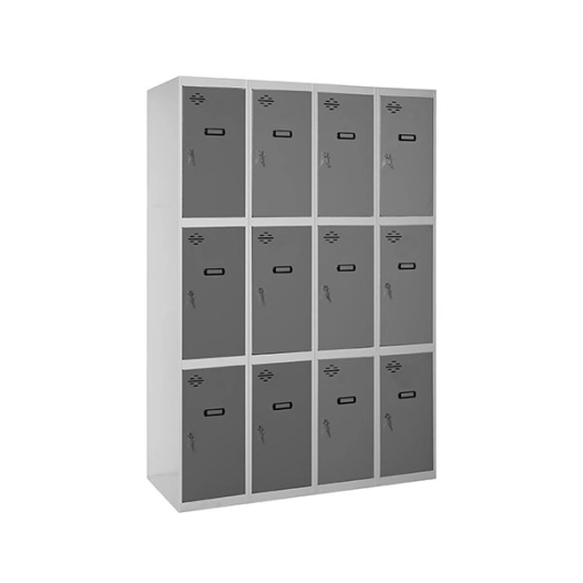 Casier-Armoire SIMONLOCKER DESM. 3 PORTES 4/12 400 (1600) GR/AN GRIS/ANTRACITE 1800x1600x500 - SIMONRACK