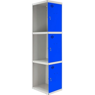 Casier-Armoire SIMONLOCKER PROF.DISM.3 PORTE 1/3 300 ADI GR/BL GRIS/BLEU 1800x300x500 - SIMONRACK