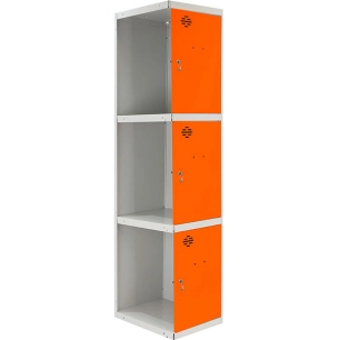 Casier-Armoire SIMONLOCKER PROF.DISM.3 PORTE 1/3 300 ADI GR/ORAN GRIS/ORANGE 1800x300x500 - SIMONRACK