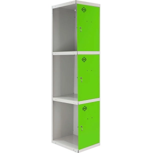 Casier-Armoire SIMONLOCKER PROF.DISM.3 PORTE 1/3 300 ADI GR/VE GRIS/VERT 1800x300x500 - SIMONRACK