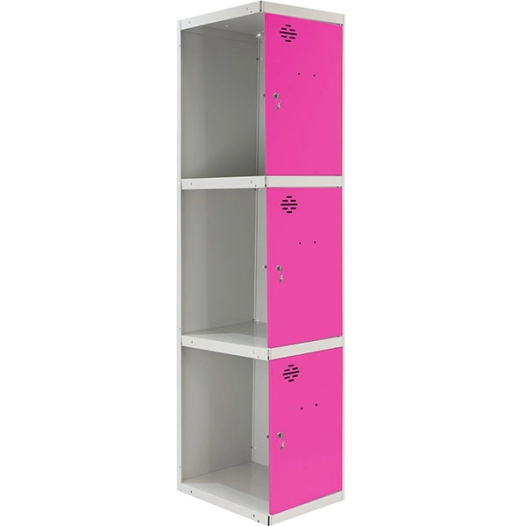 Casier-Armoire SIMONLOCKER PROF.DISM.3 PORTE 1/3 300 ADI GR/RS GRIS/ROSE 1800x300x500 - SIMONRACK