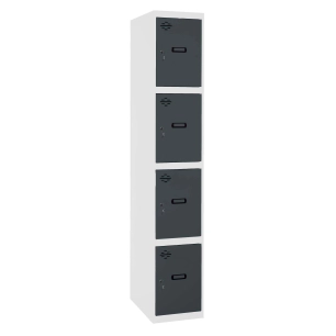 Casier-Armoire SIMONLOCKER PROF.DISM.4 PORTE 1/4 300 IN BL/AN BLANC/ANTRACITE 1800x300x500 - SIMONRACK
