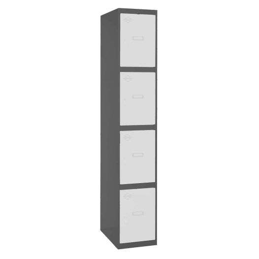 Casier-Armoire SIMONLOCKER PROF.DISM.4 PORTE 1/4 400 IN AN/BL ANTRACITE/BLANC 1800x400x500 - SIMONRACK