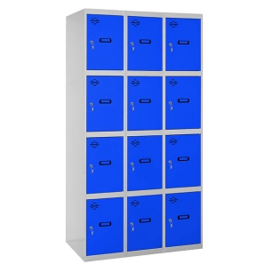 Casier-Armoire SIMONLOCKER DESM. 4 PORTES 3/12 300 (900) GR/BL GRIS/BLEU 1800x900x500 - SIMONRACK