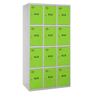 Casier-Armoire SIMONLOCKER DESM. 4 PORTES 3/12 300 (900) GR/VE GRIS/VERT 1800x900x500 - SIMONRACK
