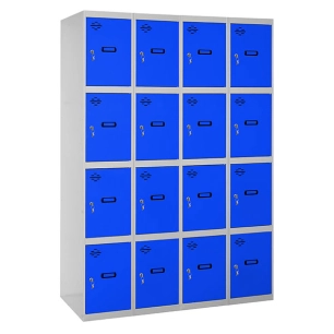 Casier-Armoire SIMONLOCKER DESM. 4 PORTES 4/16 300 (1200) GR/BL GRIS/BLEU 1800x1200x500 - SIMONRACK
