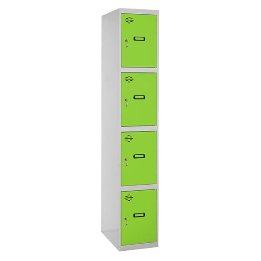 Casier-Armoire SIMONLOCKER PROF.DISM.4 PORTE 1/4 300 IN GR/VE GRIS/VERT 1800x300x500 - SIMONRACK
