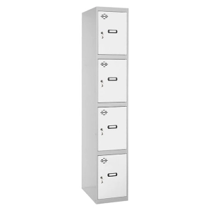 Casier-Armoire SIMONLOCKER PROF.DISM.4 PORTE 1/4 300 IN GR/BL GRIS/BLANC 1800x300x500 - SIMONRACK