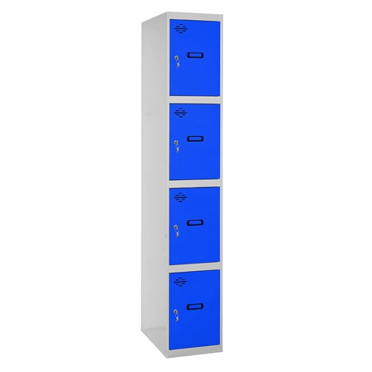 Casier-Armoire SIMONLOCKER PROF.DISM.4 PORTE 1/4 400 IN GR/BL GRIS/BLEU 1800x400x500 - SIMONRACK