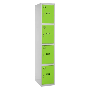 Casier-Armoire SIMONLOCKER PROF.DISM.4 PORTE 1/4 400 IN GR/VE GRIS/VERT 1800x400x500 - SIMONRACK