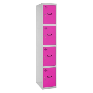 Casier-Armoire SIMONLOCKER PROF.DISM.4 PORTE 1/4 400 IN GR/RS GRIS/ROSE 1800x400x500 - SIMONRACK
