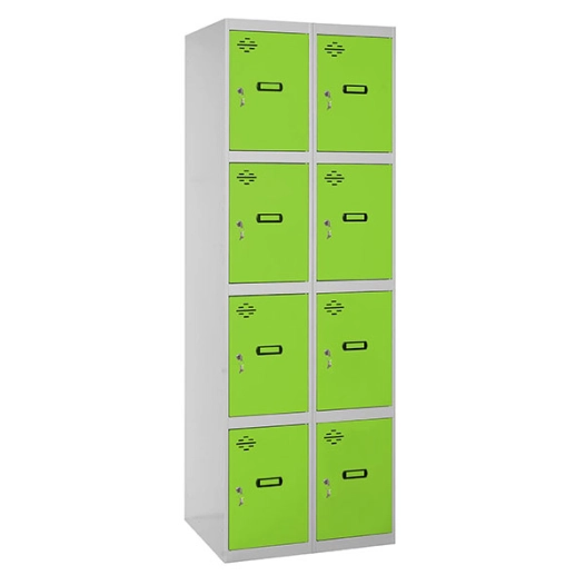 Casier-Armoire SIMONLOCKER DESM. 4 PORTES 2/8 400 (800) GR/VE GRIS/VERT 1800x800x500 - SIMONRACK