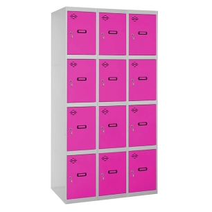 Casier-Armoire SIMONLOCKER DESM. 4 PORTES 3/12 400 (1200) GR/RS GRIS/ROSE 1800x1200x500 - SIMONRACK