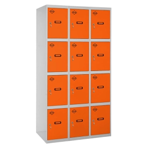 Casier-Armoire SIMONLOCKER DESM. 4 PORTES 3/12 400 (1200) GR/ORAN GRIS/ORANGE 1800x1200x500 - SIMONRACK
