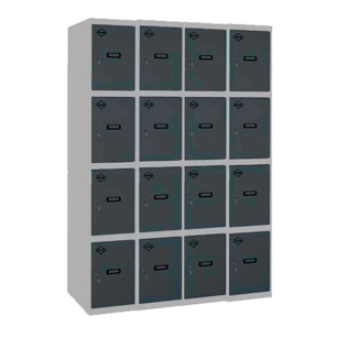 Casier-Armoire SIMONLOCKER DESM. 4 PORTES 4/16 400 (1600) GR/AN GRIS/ANTRACITE 1800x1600x500 - SIMONRACK