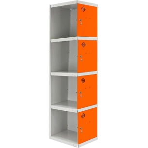 Casier-Armoire SIMONLOCKER PROF.DISM.4 PORTE 1/4 300 ADI GR/ORAN GRIS/ORANGE 1800x300x500 - SIMONRACK