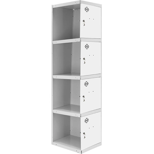 Casier-Armoire SIMONLOCKER PROF.DISM.4 PORTE 1/4 300 ADI GR/BL GRIS/BLANC 1800x300x500 - SIMONRACK