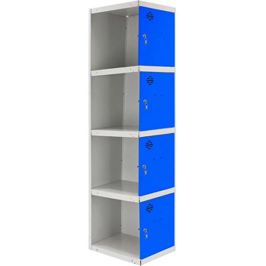 Casier-Armoire SIMONLOCKER PROF.DISM.4 PORTE 1/4 400 ADI GR/BL GRIS/BLEU 1800x400x500 - SIMONRACK
