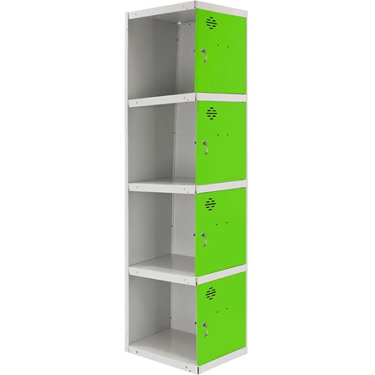 Casier-Armoire SIMONLOCKER PROF.DISM.4 PORTE 1/4 400 ADI GR/VE GRIS/VERT 1800x400x500 - SIMONRACK
