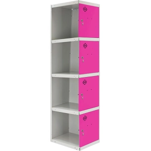 Casier-Armoire SIMONLOCKER PROF.DISM.4 PORTE 1/4 400 ADI GR/RS GRIS/ROSE 1800x400x500 - SIMONRACK
