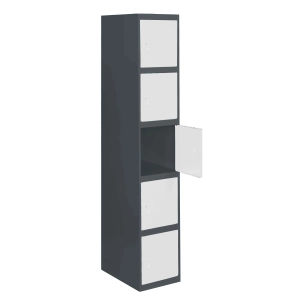 Casier-Armoire SIMONLOCKER PROF.DISM.5 PORTE 1/5 400 IN AN/BL ANTRACITE/BLANC 1800x400x500 - SIMONRACK