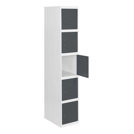 Casier-Armoire SIMONLOCKER PROF.DISM.5 PORTE 1/5 400 IN BL/AN BLANC/ANTRACITE 1800x400x500 - SIMONRACK