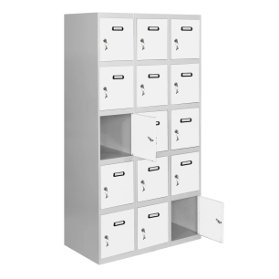 Casier-Armoire SIMONLOCKER DESM. 5 PORTES 3/15 300 (900) GR/BL GRIS/BLANC 1800x900x500 - SIMONRACK
