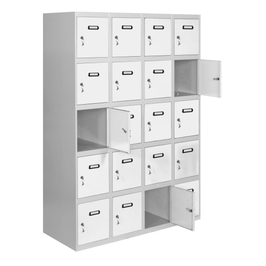 Casier-Armoire SIMONLOCKER DESM. 5 PORTES 4/20 300 (1200) GR/BL GRIS/BLANC 1800x1200x500 - SIMONRACK