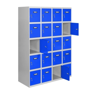 Casier-Armoire SIMONLOCKER DESM. 5 PORTES 4/20 300 (1200) GR/BL GRIS/BLEU 1800x1200x500 - SIMONRACK