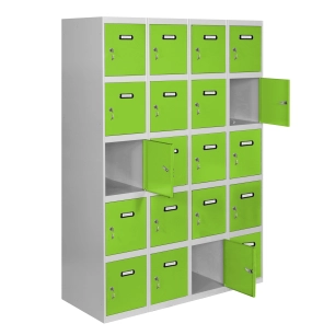 Casier-Armoire SIMONLOCKER DESM. 5 PORTES 4/20 300 (1200) GR/VE GRIS/VERT 1800x1200x500 - SIMONRACK