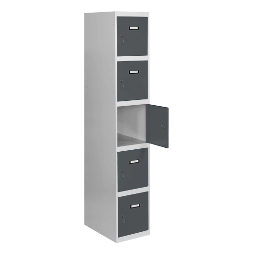 Casier-Armoire SIMONLOCKER PROF.DISM.5 PORTE 1/5 300 IN GR/AN GRIS/ANTRACITE 1800x300x500 - SIMONRACK
