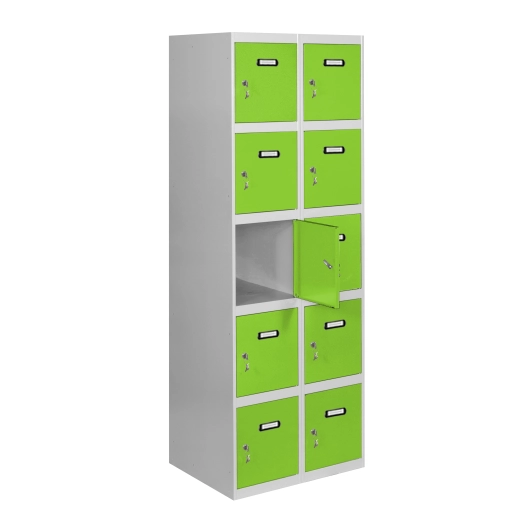 Casier-Armoire SIMONLOCKER DESM. 5 PORTES 2/10 400 (800) GR/VE GRIS/VERT 1800x800x500 - SIMONRACK