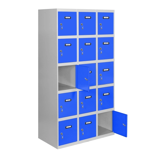 Casier-Armoire SIMONLOCKER DESM. 5 PORTES 3/15 400 (1200) GR/BL GRIS/BLEU 1800x1200x500 - SIMONRACK