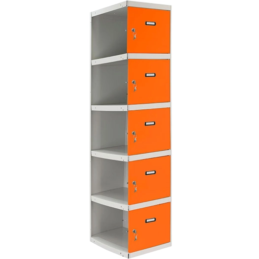 Casier-Armoire SIMONLOCKER PROF.DISM.5 PORTE 1/5 300 ADI GR/ORAN GRIS/ORANGE 1800x300x500 - SIMONRACK