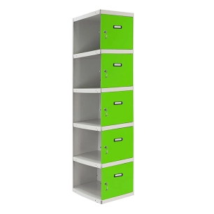Casier-Armoire SIMONLOCKER PROF.DISM.5 PORTE 1/5 300 ADI GR/VE GRIS/VERT 1800x300x500 - SIMONRACK