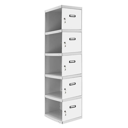 Casier-Armoire SIMONLOCKER PROF.DISM.5 PORTE 1/5 300 ADI GR/BL GRIS/BLANC 1800x300x500 - SIMONRACK