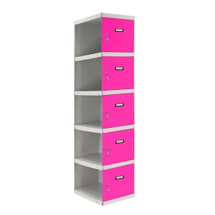 Casier-Armoire SIMONLOCKER PROF.DISM.5 PORTE 1/5 300 ADI GR/RS GRIS/ROSE 1800x300x500 - SIMONRACK