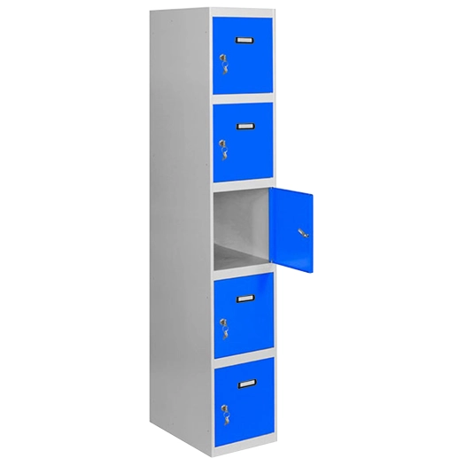 Casier-Armoire SIMONLOCKER PROF.DISM.5 PORTE 1/5 400 IN GR/BL GRIS/BLEU 1800x400x500 - SIMONRACK