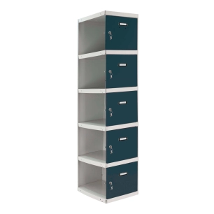 Casier-Armoire SIMONLOCKER PROF.DISM.5 PORTE 1/5 400 ADI GR/AN GRIS/ANTRACITE 1800x400x500 - SIMONRACK
