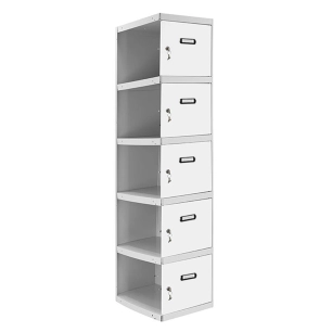 Casier-Armoire SIMONLOCKER PROF.DISM.5 PORTE 1/5 400 ADI GR/BL GRIS/BLANC 1800x400x500 - SIMONRACK