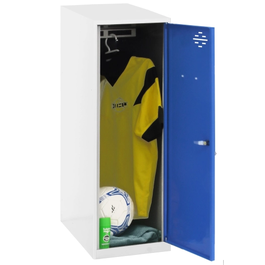 Casier-Armoire SIMONLOCKER DISM. SINGLE MINI 915x400x500 mm BC/BL BLANC/BLEU 915x400x500 - SIMONRACK