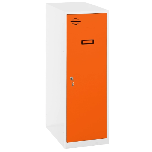 Casier-Armoire SIMONLOCKER DISM. SINGLE MINI 915x400x500 mm BL/ORAN BLANC/ORANGE 915x400x500 - SIMONRACK