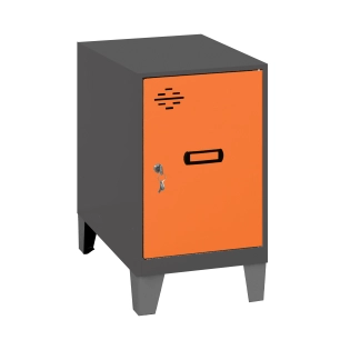 Casier-Armoire SIMONLOCKER DISM.MINI 475x300x500+PIES ANT/ORANR ANTRACITE/ORANGE 575x300x500 - SIMONRACK