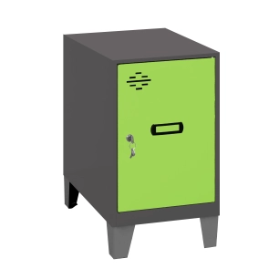 Casier-Armoire SIMONLOCKER DISM.MINI 475x300x500+PIES ANT/VER ANTRACITE/VERT 575x300x500 - SIMONRACK