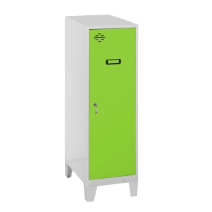 Casier-Armoire SIMONLOCKER DISM.SINGLE MINI 915x300x500+PIES G/VE GRIS/VERT 1015x300x500 - SIMONRACK
