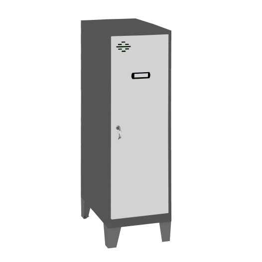 Casier-Armoire SIMONLOCKER DISM.SINGLE MINI 915x300x500+PIES AN/B ANTRACITE/BLANC 1015x300x500 - SIMONRACK