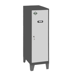 Casier-Armoire SIMONLOCKER DISM.SINGLE MINI 915x300x500+PIES AN/B ANTRACITE/BLANC 1015x300x500 - SIMONRACK
