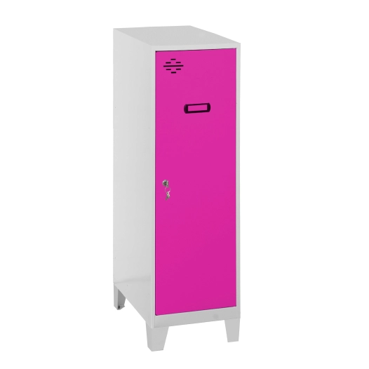 Casier-Armoire SIMONLOCKER DISM.MINI + BAN. 915x300x500+PIES G/RO GRIS/ROSE 1015x300x500 - SIMONRACK