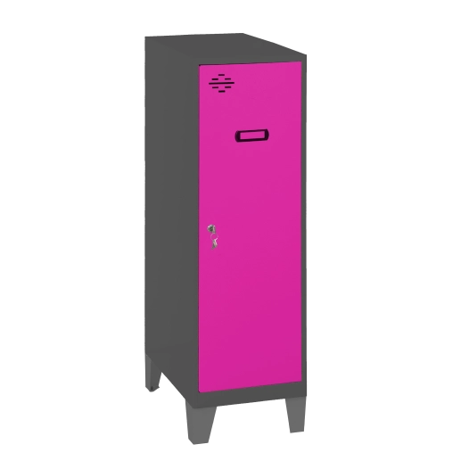Casier-Armoire SIMONLOCKER DISM.MINI + BAN. 915x300x500+PIES AN/R ANTRACITE/ROSE 1015x300x500 - SIMONRACK